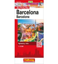 Stadtpläne Barcelona 3 in 1 City Map Hallwag Verlag