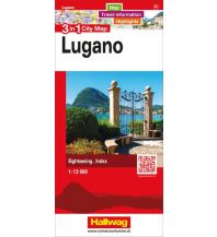 Stadtpläne Lugano 3 in 1 City Map Hallwag Verlag