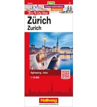Stadtpläne Zürich 3 in 1 City Map Hallwag Verlag