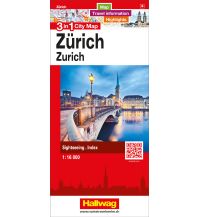 City Maps Zürich 3 in 1 City Map Hallwag Verlag