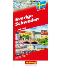 Schweden Strassenkarte 1:750'000 Hallwag Verlag