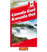 Straßenkarten Kanada Strassenkarte Ost 1:2.5 Mio Hallwag Verlag