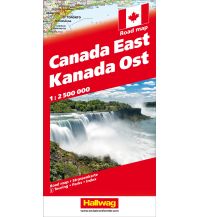 Road Maps Kanada Strassenkarte Ost 1:2.5 Mio Hallwag Verlag