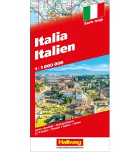 Italien Strassenkarte 1:1 Mio. Hallwag Verlag