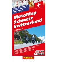 Motorradreisen Schweiz MotoMap 1:275 000 Motorradkarte Hallwag Verlag
