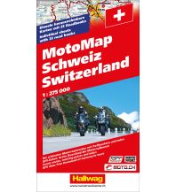 Motorradkarten Schweiz Schweiz MotoMap 1:275 000 Motorradkarte Hallwag Verlag