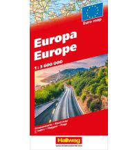 Straßenkarten Europa Europa Strassenkarte 1:3,6 Mio. Hallwag Verlag