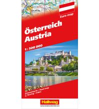 Road Maps Austria Österreich Strassenkarte 1:500 000 Hallwag Verlag