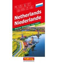 Road Maps Netherlands Niederlande Strassenkarte 1:200 000 Hallwag Verlag