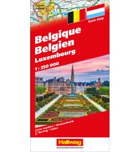 Straßenkarten Luxemburg Belgien / Luxemburg Strassenkarte 1:250 000 Hallwag Verlag