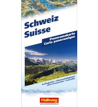 Road Maps Switzerland Schweiz Panoramakarte Hallwag Verlag
