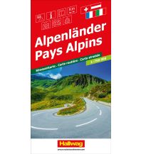 Straßenkarten Alpenländer Strassenkarte 1:750 000 Hallwag Verlag