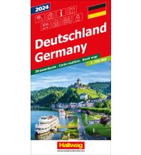 Road Maps Deutschland 2024 Strassenkarte 1:750 000 Hallwag Verlag