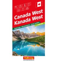 Road Maps North and Central America Kanada (West), Strassenkarte 1:2,5Mio. Hallwag Verlag