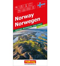 Road Maps Norwegen Strassenkarte, 1:750 000 Hallwag Verlag