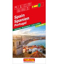 Straßenkarten Spanien / Portugal Strassenkarte 1:1 Mio. Hallwag Verlag