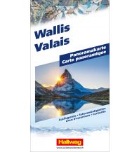 Straßenkarten Wallis Panoramakarte Hallwag Verlag