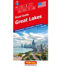 Straßenkarten Great Lakes Strassenkarte 1:1 Mio., Road Guide Nr. 3 Hallwag Verlag
