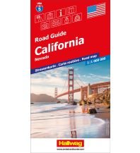 Road Maps California, Nevada Strassenkarte 1:1 Mio., Road Guide Nr. 5 Hallwag Verlag