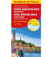 Road Maps MARCO POLO Karte Istrien, Kroatische Küste Nord und Mitte 1:200 000 Mairs Geographischer Verlag Kurt Mair GmbH. & Co.