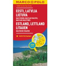 Straßenkarten MARCO POLO Länderkarte Estland, Lettland, Litauen, Baltische Staaten 1: 800 000 Mairs Geographischer Verlag Kurt Mair GmbH. & Co.
