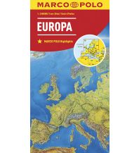 Road Maps MARCO POLO Länderkarte Europa, physisch 1:2 500 000 Mairs Geographischer Verlag Kurt Mair GmbH. & Co.