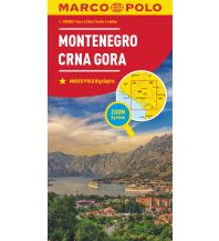 MARCO POLO Länderkarte Montenegro 1:250 000 Mairs Geographischer Verlag Kurt Mair GmbH. & Co.