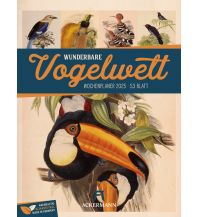 Calendars Wunderbare Vogelwelt - Vintage Wochenplaner Kalender 2025 F.A. Ackermann Kunstverlag