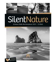 Kalender Silent Nature - Schwarz-Weiß-Wochenplaner Kalender 2025 F.A. Ackermann Kunstverlag