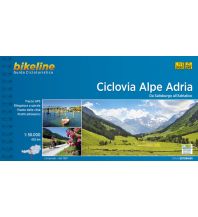 Cycling Guides Bikeline Guida Cicloturistica Ciclovia Alpe Adria 1:50.000 Verlag Esterbauer GmbH