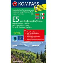 Weitwandern Europäischer Fernwanderweg E5, Vom Bodensee bis Verona 1:50.000 Kompass-Karten GmbH