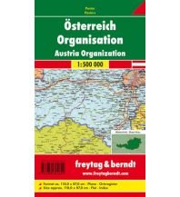 Österreich Wandkarte: Österreich Organisation politisch 1:500.000, Poster Freytag-Berndt und Artaria