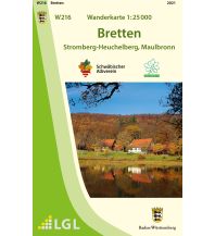 W216 Wanderkarte 1:25 000 Bretten Landesvermessungsamt Baden-Württemberg