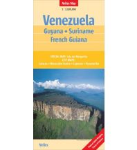 Straßenkarten Venezuela - Guyana - Suriname - French Guiana Nelles-Verlag