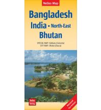 Straßenkarten Nelles Map Landkarte Bangladesh; India: North-East Nelles-Verlag