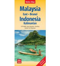 Road Maps Nelles Map Landkarte Indonesia: Kalimantan, East Malaysia, Brunei Nelles-Verlag