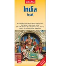 Road Maps Nelles Map Landkarte India: South | Indien: Süd | Inde: Sud | India: Sur Nelles-Verlag