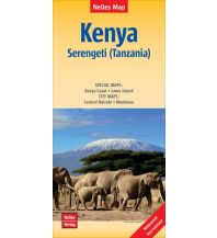 Nelles Map Landkarte Kenya - Serengeti (Tanzania) | Kenia - Serengeti (Tansania) | Kenya - Serengeti (Tanzanie) | Kenia - Serengueti (Tanzania) Nelles-Verlag