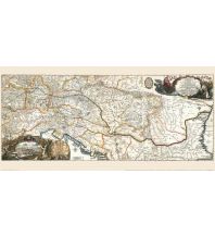 Poster und Wandkarten Historische Karte: Donaulauf mit Südosteuropa. Donaukarte 1683 (Plano) Rockstuhl Harald