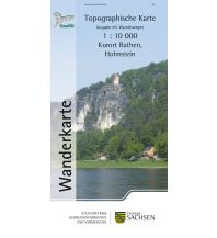 Hiking Maps Saxony Topographische Wanderkarte Sachsen - Kurort Rathen, Hohnstein 1:10.000 Landesamtvermessungsamt Sachsen