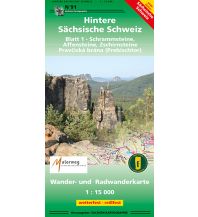 Hiking Maps Hintere Sächsische Schweiz, Blatt 1 - Schrammsteine, Affensteine, Zschirnsteine 1:15.000 Landesamtvermessungsamt Sachsen