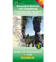 Wanderkarten Tschechien Wander- und Radwanderkarte 95, Rosenthal-Bielatal und Umgebung 1:15.000 Landesamtvermessungsamt Sachsen