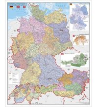 Österreich Deutschland, Österreich und Schweiz, Postleitzahlen- und Organisationskarte Stiefel GmbH