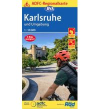 Radkarten ADFC-Regionalkarte Karlsruhe und Umgebung,1:50.000, reiß- und wetterfest, GPS-Tracks Download BVA BikeMedia