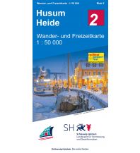 Hiking Maps Germany Wander- und Freizeitkarte 2, Husum, Heide 1:50.000 Landesvermessungsamt Schleswig-Holstein