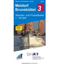 Wanderkarten Schleswig-Holstein Wander- und Freizeitkarte 3, Meldorf, Brunsbüttel 1:50.000 Landesvermessungsamt Schleswig-Holstein