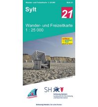 Hiking Maps Germany Wander- und Freizeitkarte 21, Sylt 1:25.000 Landesvermessungsamt Schleswig-Holstein