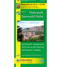 Wanderkarten Deutschland Naturpark Soonwald-Nahe /Bad Kreuznach, Langenlohnsheim, Bad Münster am Stein-Ebernburg, Bad Sobernheim, Rüdesheim (WR) Landesvermessungsamt Rheinland-Pfalz