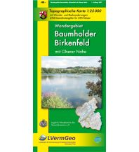 Wanderkarten Deutschland Wandergebiet Baumholder Birkenfeld mit Oberer Nahe Landesvermessungsamt Rheinland-Pfalz