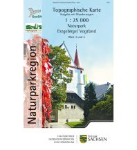 3/4 Topographische Karte Sachsen - Naturpark Erzgebirge / Vogtland 1:25.000 Landesamtvermessungsamt Sachsen